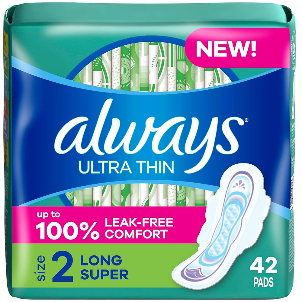 Always Ultra Thin Pads Size 2 Long Absorbency Unscented with Wing by Always - Non-toxic, STOP rated product free from harmful chemicals