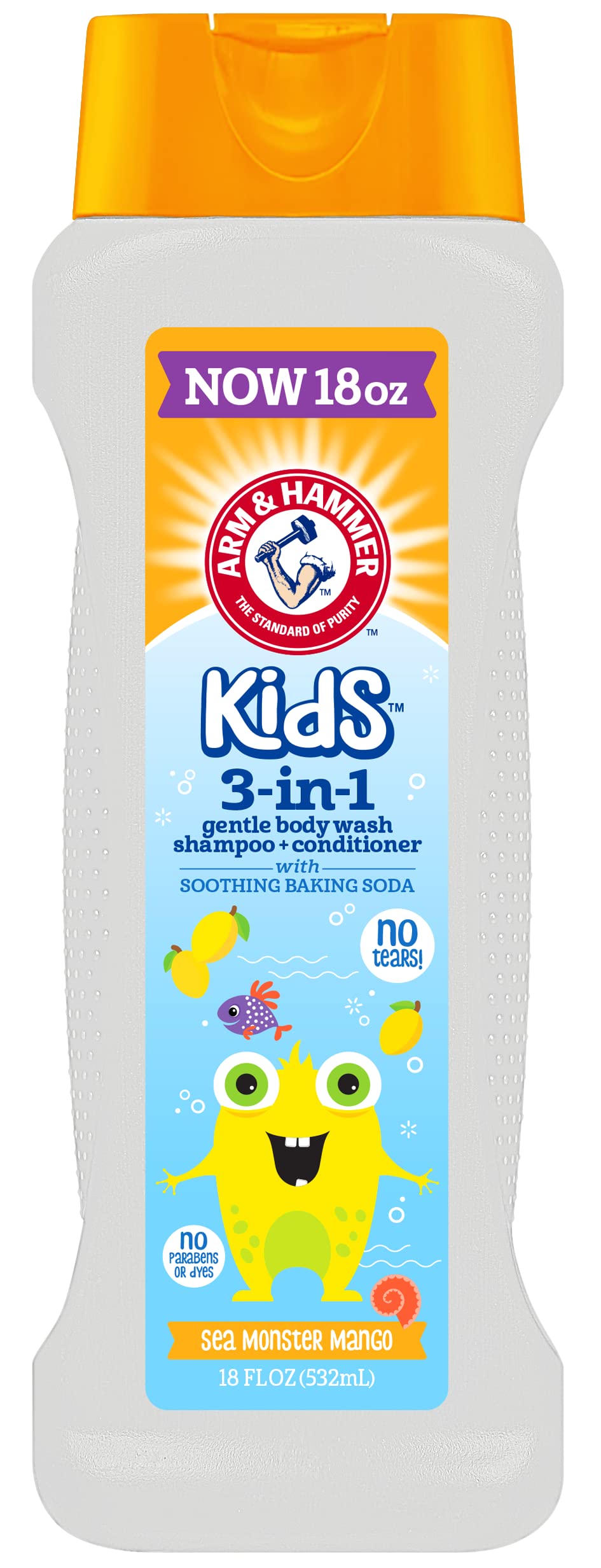 Arm & Hammer Kids 3-in-1: Gentle Body Wash, Shampoo + Conditioner by Arm & Hammer - Non-toxic, STOP rated product free from harmful chemicals