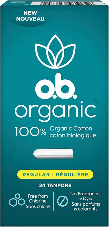 o.b. Organic Applicator-Free Tampons, Unscented by o.b. - Non-toxic, GO rated product free from harmful chemicals