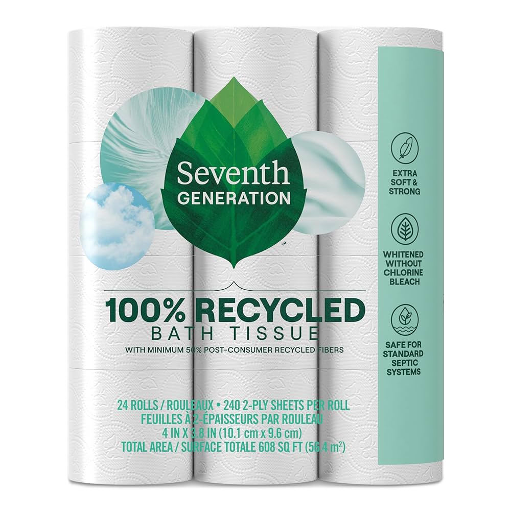 Seventh Generation 100% Recycled Bath Tissue by Seventh Generation - Non-toxic, GO rated product free from harmful chemicals